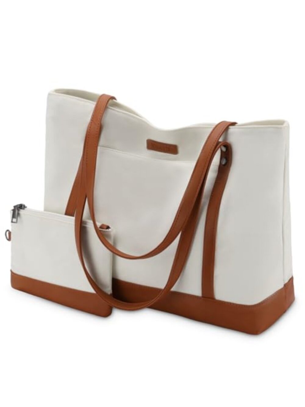 Water Resistant Canvas Laptop Tote Bag Fits 15.6 inch Computer Work Travel